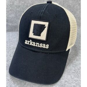 State of Mine Arkansas‎ Trucker Hat Black Tan Mesh Back Strapback Cap NWT